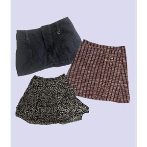 XS Skirt Bundle - Black, Red, and Black Floral